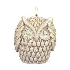 Adpal Stearin Candles Owl Hear No Evil Ivory