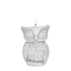 Adpal Stearin Candles Small Owl Grey