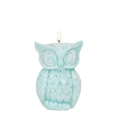 Adpal Stearin Candles Small Owl Turquoise