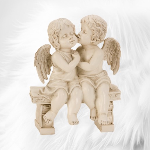 Angel Couple on Bench