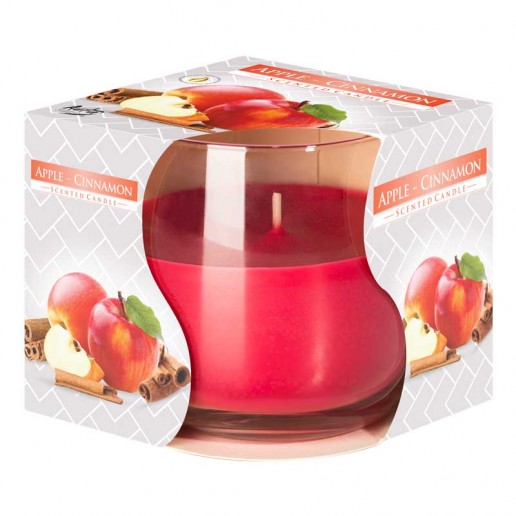 Apple - Cinnamon - Scented Candle in Glass Best Smelling Cheap Sale Discounts