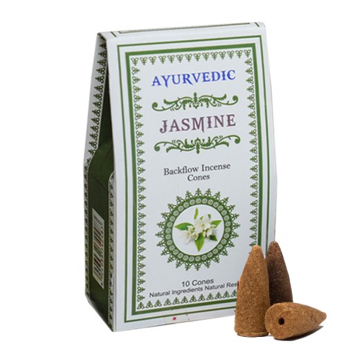 Ayurvedic Backflow Incense Cones - Jasmine