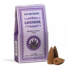 Ayurvedic BACKFLOW Incense Cones - Lavender