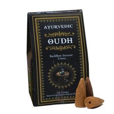 Ayurvedic Backflow Incense Cones - Oudh