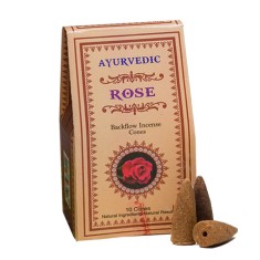 Ayurvedic Backflow Incense Cones - Rose