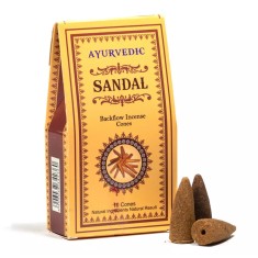 Ayurvedic Backflow Incense Cones - Sandal