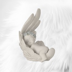 Baby Angel Lying in Wings Blue