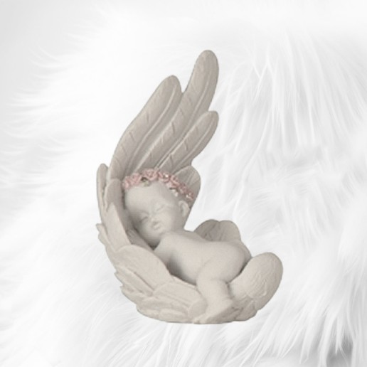 Baby Angel Lying in Wings Pink