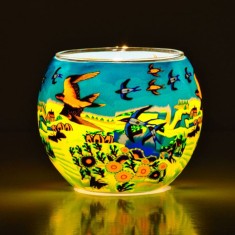 Birds - Glowing Globe Candle Holder