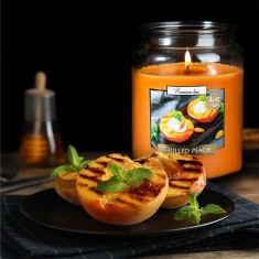 Bispol Large Candles in Jars - Grilled Peach