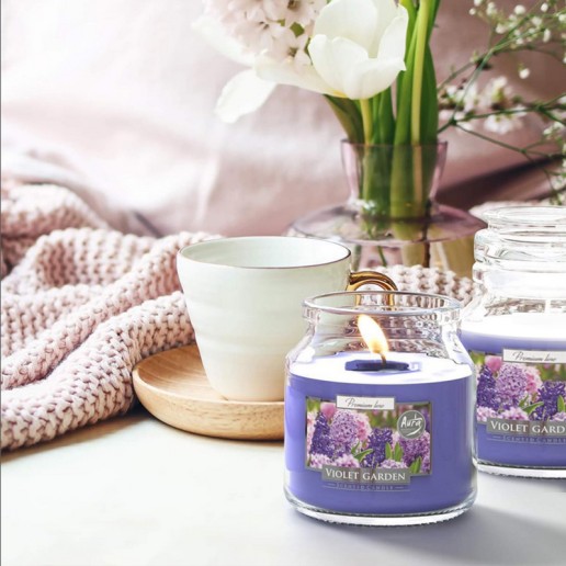 Bispol Small Candles in Jars - Violet Garden