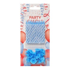Blue - Set of 20 Birthday Candles