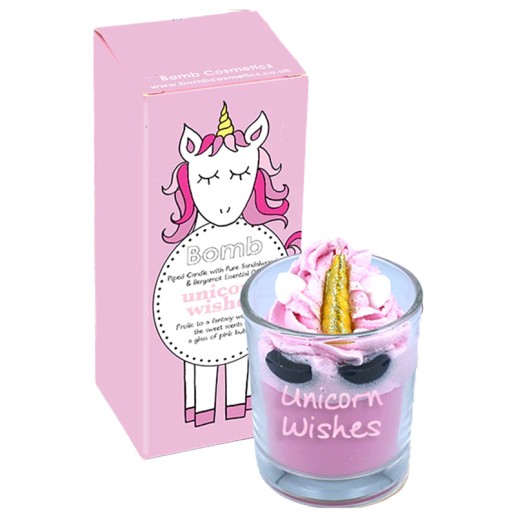 Bomb Cosmetics Unicorn Wishes Piped Glass Candle