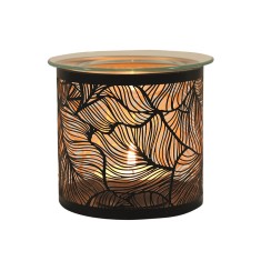 Botanicals - 3 in 1 Tealight Wax Melter and Candle Holder Black & Gold