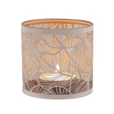 Botanicals - 3 in 1 Tealight Wax Melter and Candle Holder White & Gold