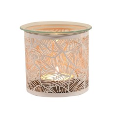 Botanicals - 3 in 1 Tealight Wax Melter and Candle Holder White & Gold