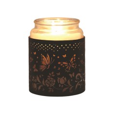 Butterfly - 3 in 1 Tealight Wax Melter and Candle Holder Black & Silver