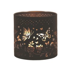 Butterfly - 3 in 1 Tealight Wax Melter and Candle Holder Black & Silver