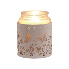 Butterfly - 3 in 1 Tealight Wax Melter and Candle Holder White & Gold