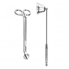 Candle Snuffer and Wick Trimmer - Silver