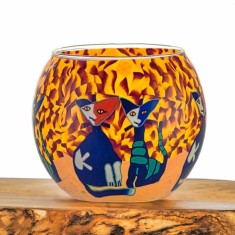 Cats - Glowing Globe Candle Holder