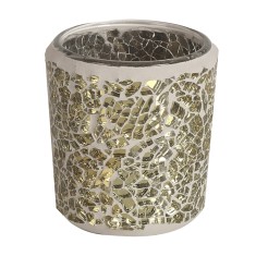 Champagne - Crackle Votive Tea Light Candle Holder