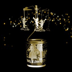 Cherub Gold - Spinning Tea Light Candle Holder
