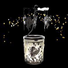 Cherub Silver - Spinning Tea Light Candle Holder