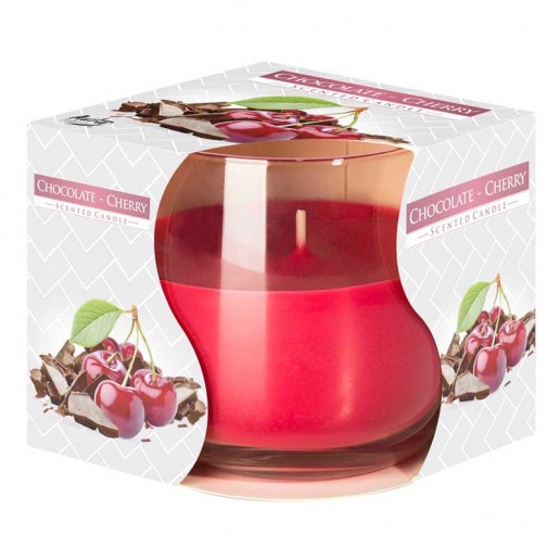 Chocolate Cherry - Scented Candle in Glass Best Smelling Cheap Sale Discounts
