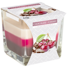 Chocolate - Cherry - Triple Layered Scented Candle