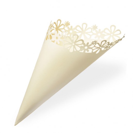 Confetti Cone Laser Flower - Ivory.jpg