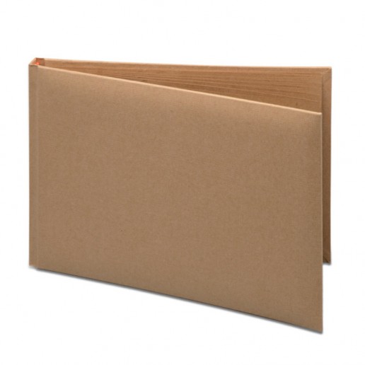 Craft Guest Book in PVC Box - Brown