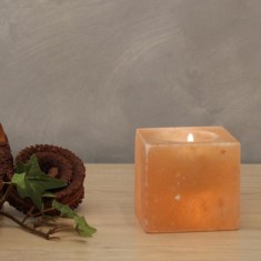 Cube - Himalayan Salt Tea Light Candle Holder