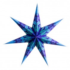 'Curves' Blue - Large Paper Star Light