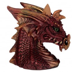 Dragon's Head Backflow Incense Cone Burner Red