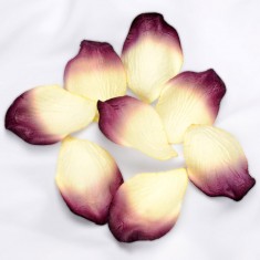 Embossed Paper Petals Confetti - Ivory-Burgundy