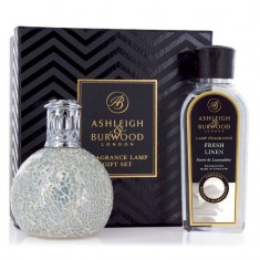 Fragrance Lamp Gift Set - The Pearl & Fresh Linen Ashleigh & Burwood