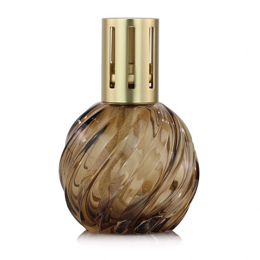 Fragrance Lamp Large - Spiral Glass Amber