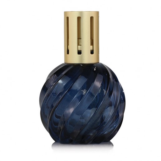 Fragrance Lamp Large - Spiral Glass Blue