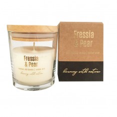 Fressia & Pear - Scented Soy Candle with box