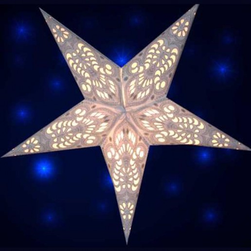 'Ganesha' White - Small Paper Star Light