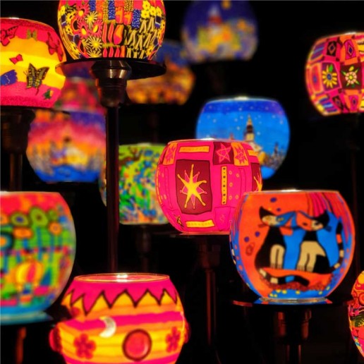 'Glowing Globes' Handmade Glass Tea Light Candle Holders