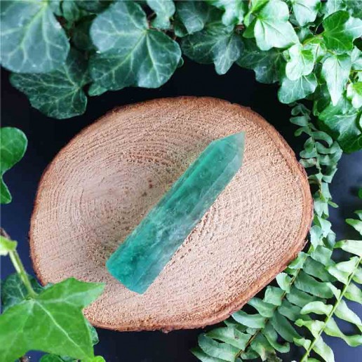 Green Fluorite Point Healing Crystal Wand lifestyle