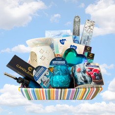 Candlemania Hampers Blue Theme with Background