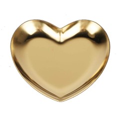 Candle Tray Heart Shape Gold