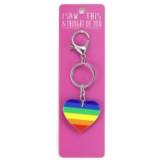I Saw that Keyring and Thought of You - Rainbow Heart