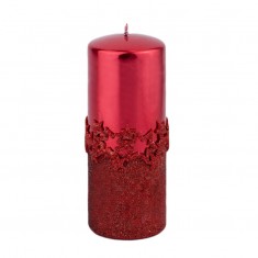 Ice Star Red Large Pillar Candle
