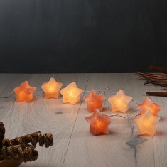 Iluminated Salt Crystal Fire Stones  Star