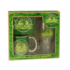 Ireland Glass Mug & Coaster Gift Set
