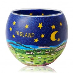 Ireland - Glowing Globe Glass Tea Light Candle Holder